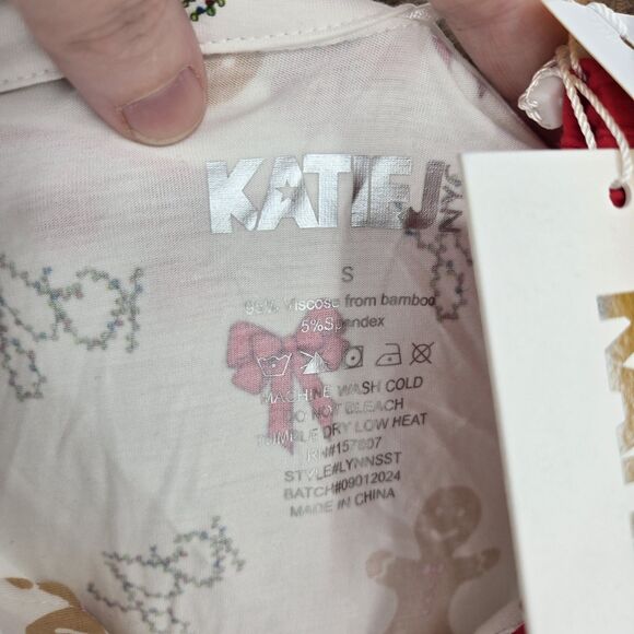 NWT KatieJ NYC Tween Holiday Lynn Shorts Lounge Set Small Girls - Picture 4 of 5